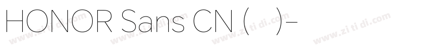 HONOR Sans CN (正文)字体转换